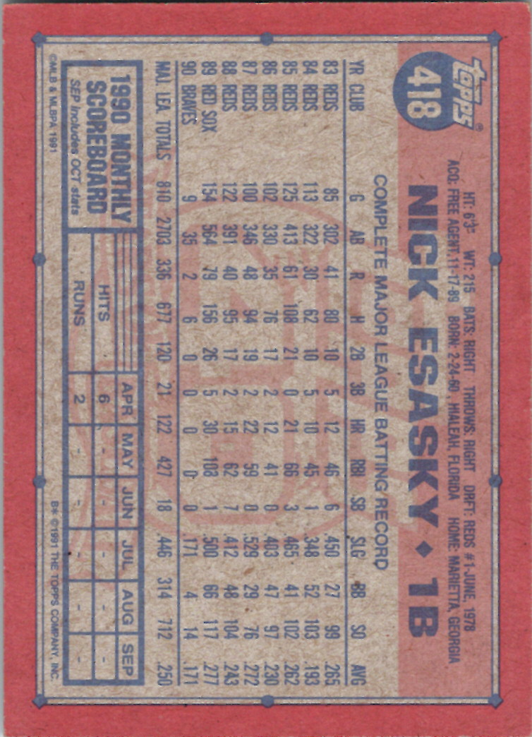 Topps 1991 (Karten 501 bis 750) - Bild 126 von 266
