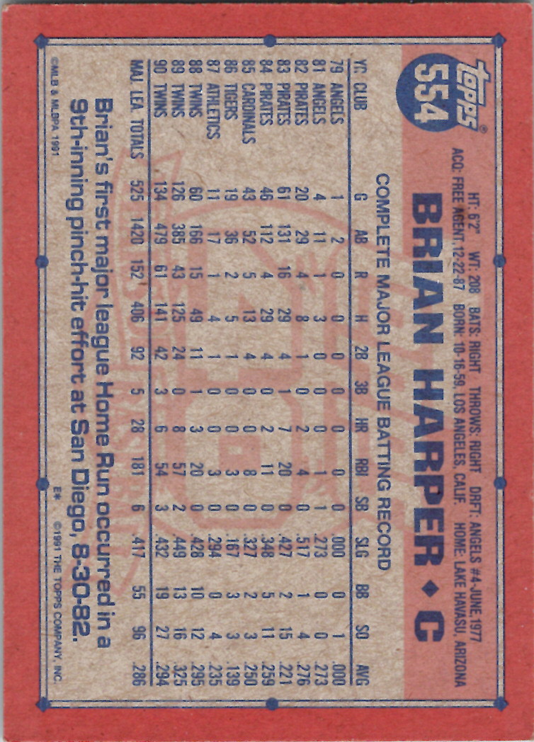 1991 Topps (Karten 751 bis 1000) - Bild 60 von 243