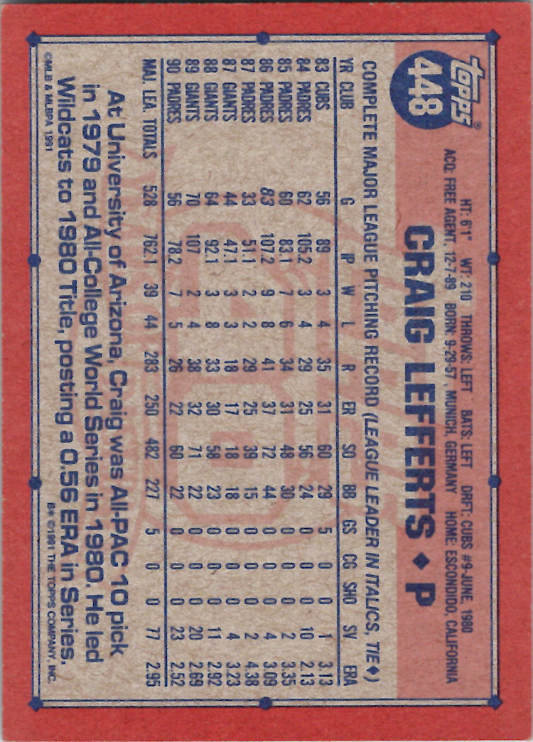Topps 1991 (Karten 501 bis 750) - Bild 178 von 266