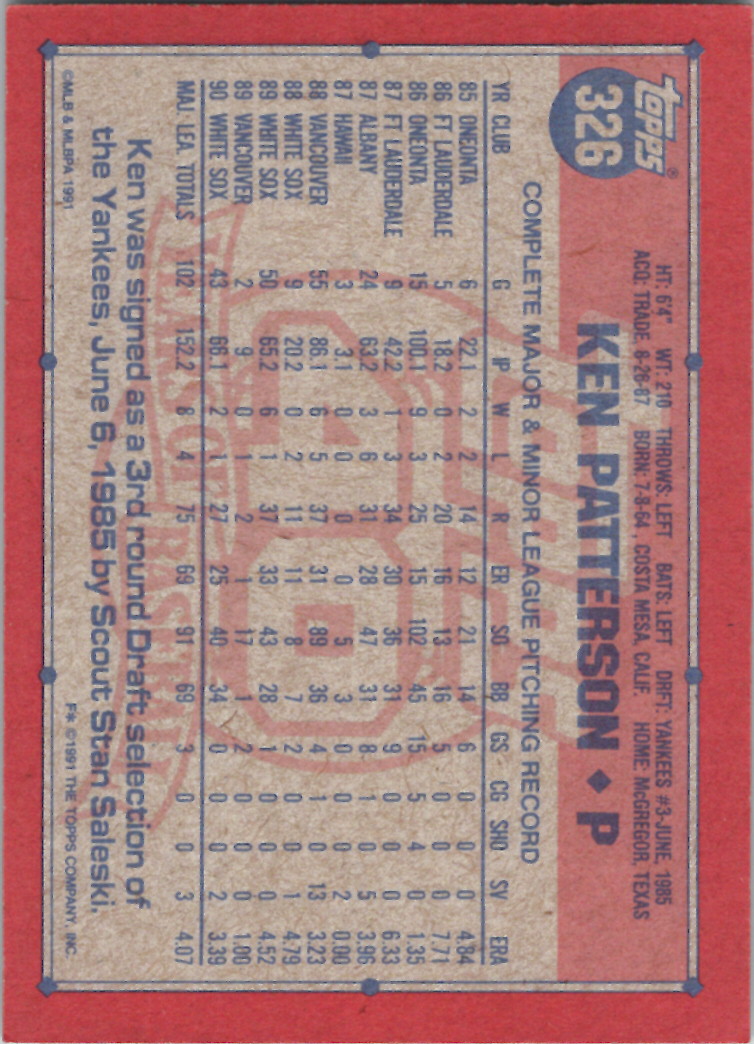 1991 Topps (Karten 251 bis 500) - Bild 220 von 222