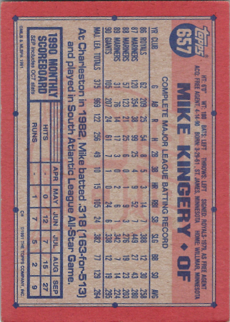 1991 Topps (Karten 751 bis 1000) - Bild 213 von 243