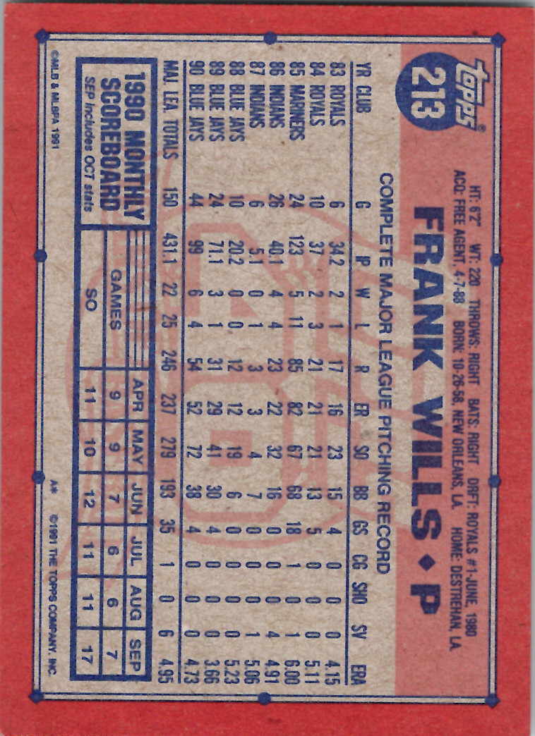 1991 Topps (Karten 251 bis 500) - Bild 62 von 222