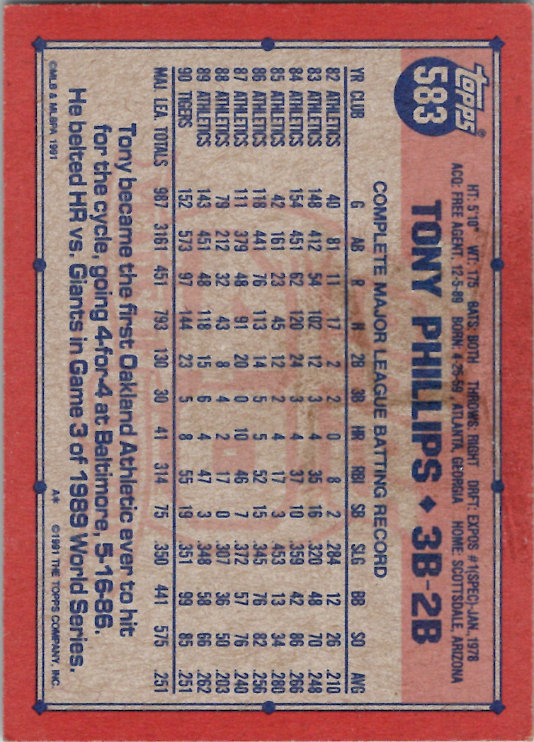 1991 Topps (Karten 751 bis 1000) - Bild 102 von 243
