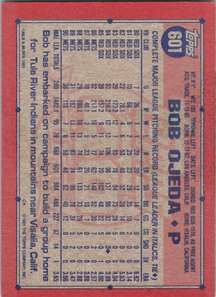 1991 Topps (Karten 751 bis 1000) - Bild 132 von 243