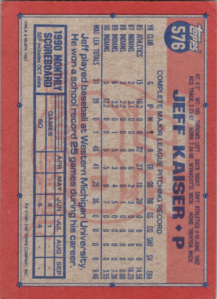 1991 Topps (Karten 751 bis 1000) - Bild 90 von 243