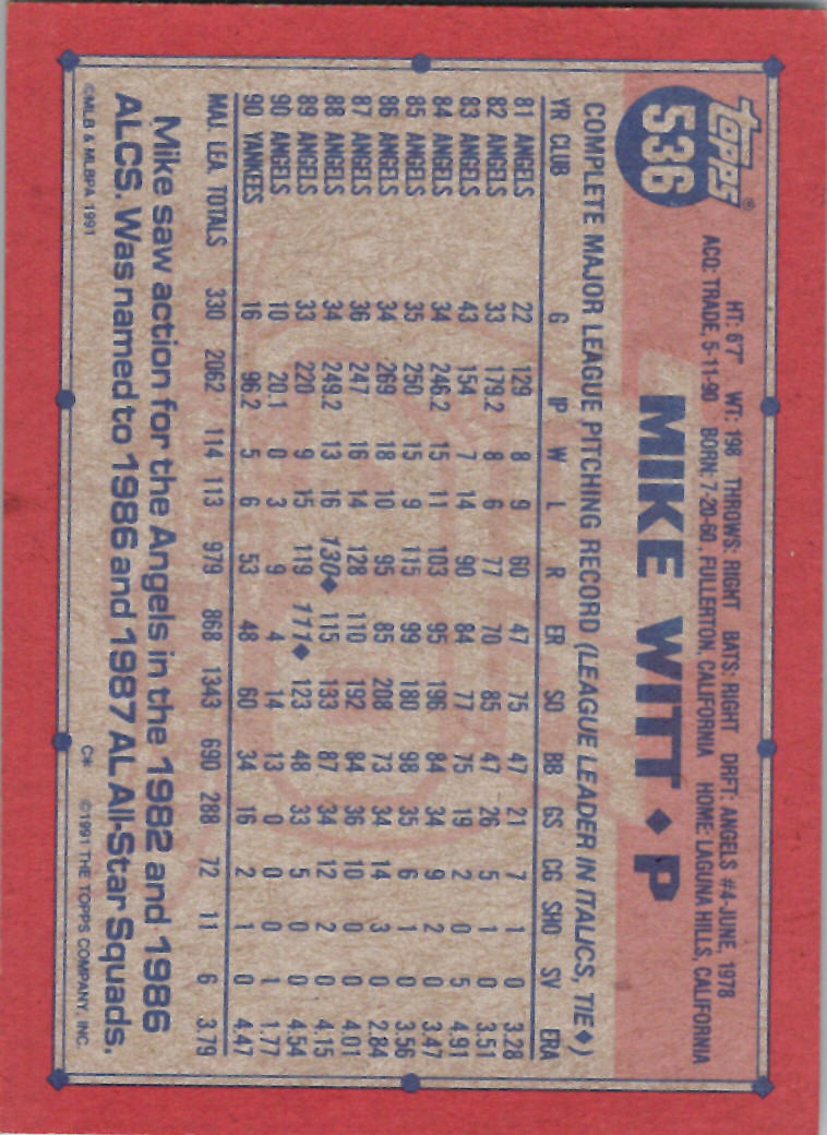 1991 Topps (Karten 751 bis 1000) - Bild 32 von 243