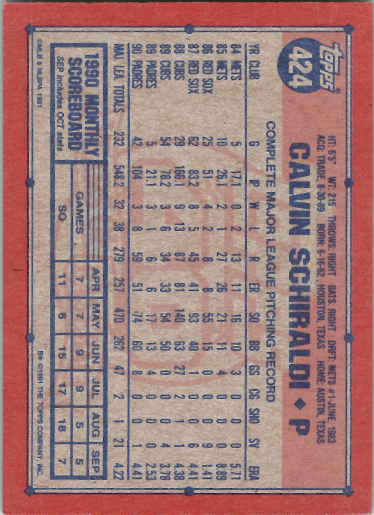 Topps 1991 (Karten 501 bis 750) - Bild 136 von 266