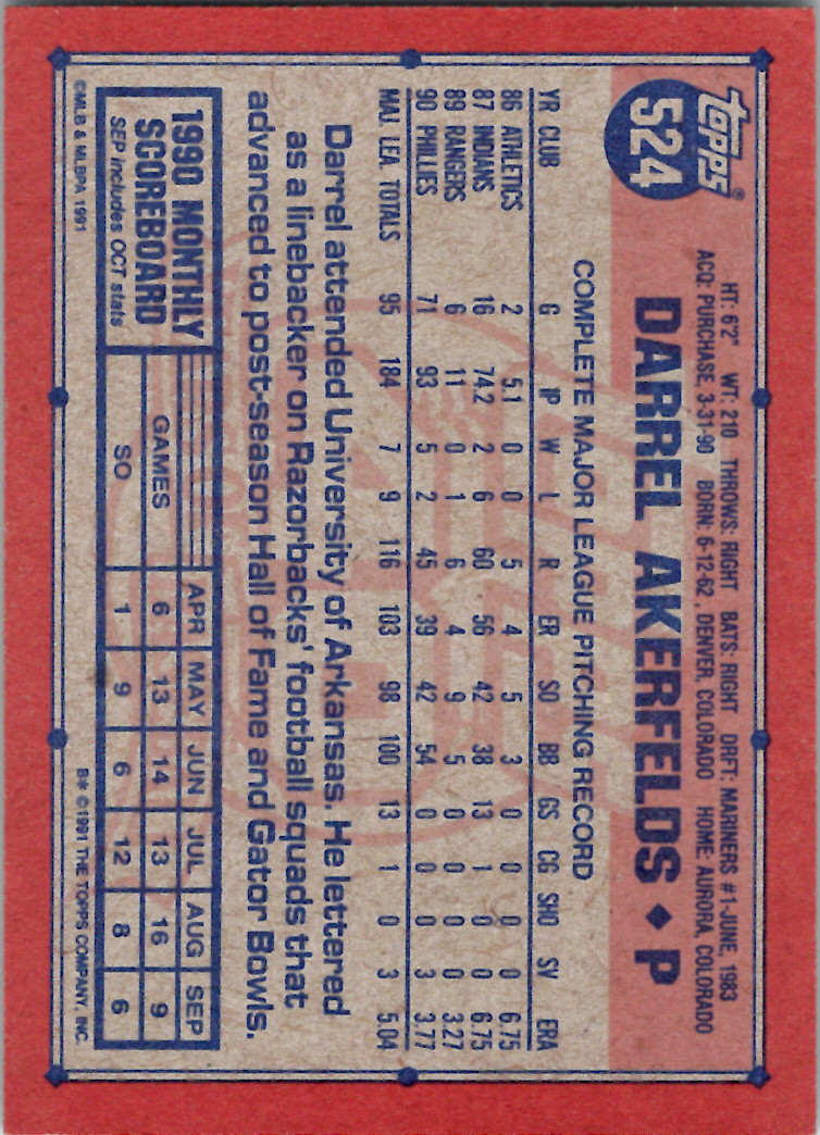 1991 Topps (Karten 751 bis 1000) - Bild 16 von 243