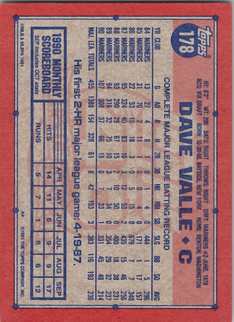 1991 Topps (Karten 251 bis 500) - Bild 8 von 222