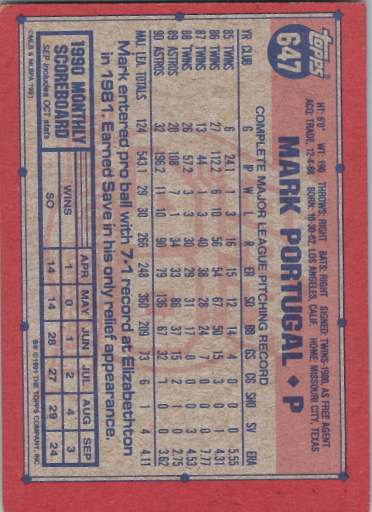 1991 Topps (Karten 751 bis 1000) - Bild 195 von 243