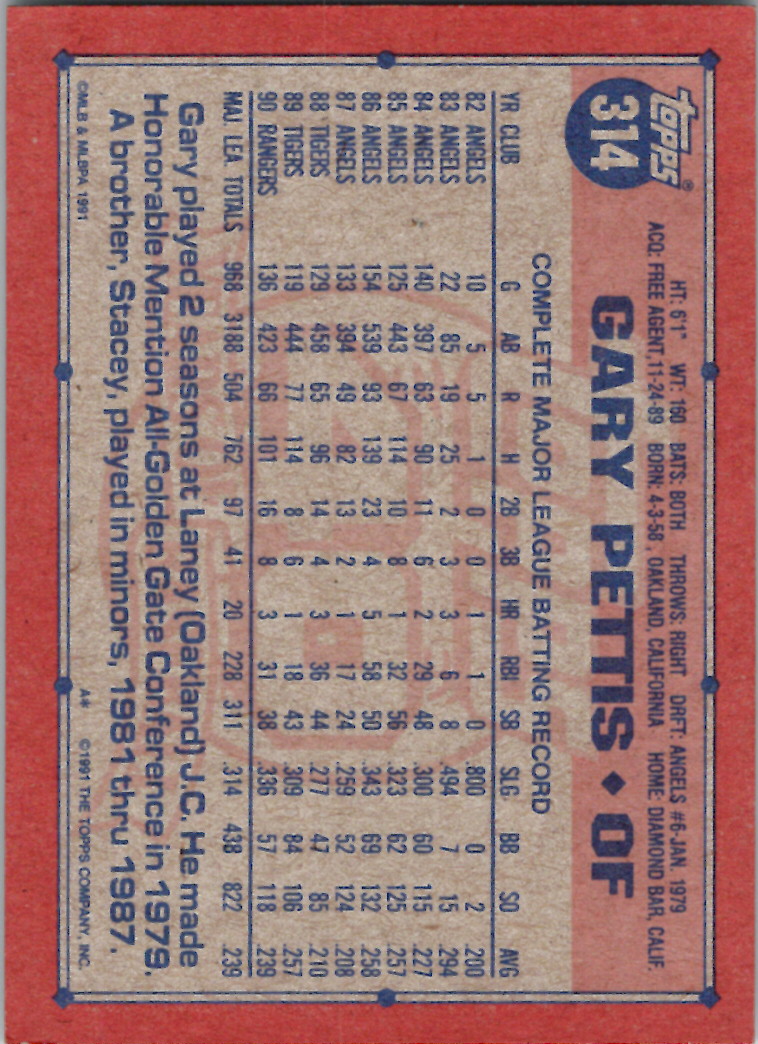 1991 Topps (Karten 251 bis 500) - Bild 208 von 222