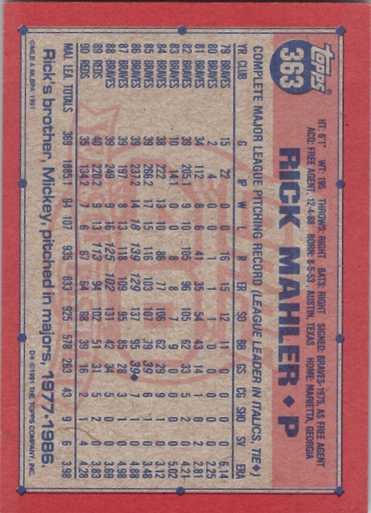Topps 1991 (Karten 501 bis 750) - Bild 52 von 266
