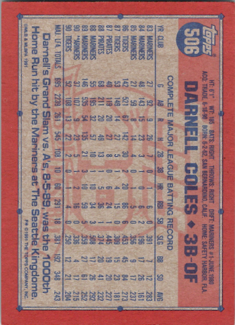 Topps 1991 (Karten 501 bis 750) - Bild 266 von 266