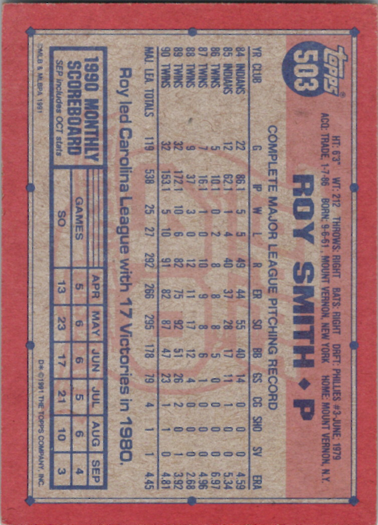 Topps 1991 (Karten 501 bis 750) - Bild 260 von 266