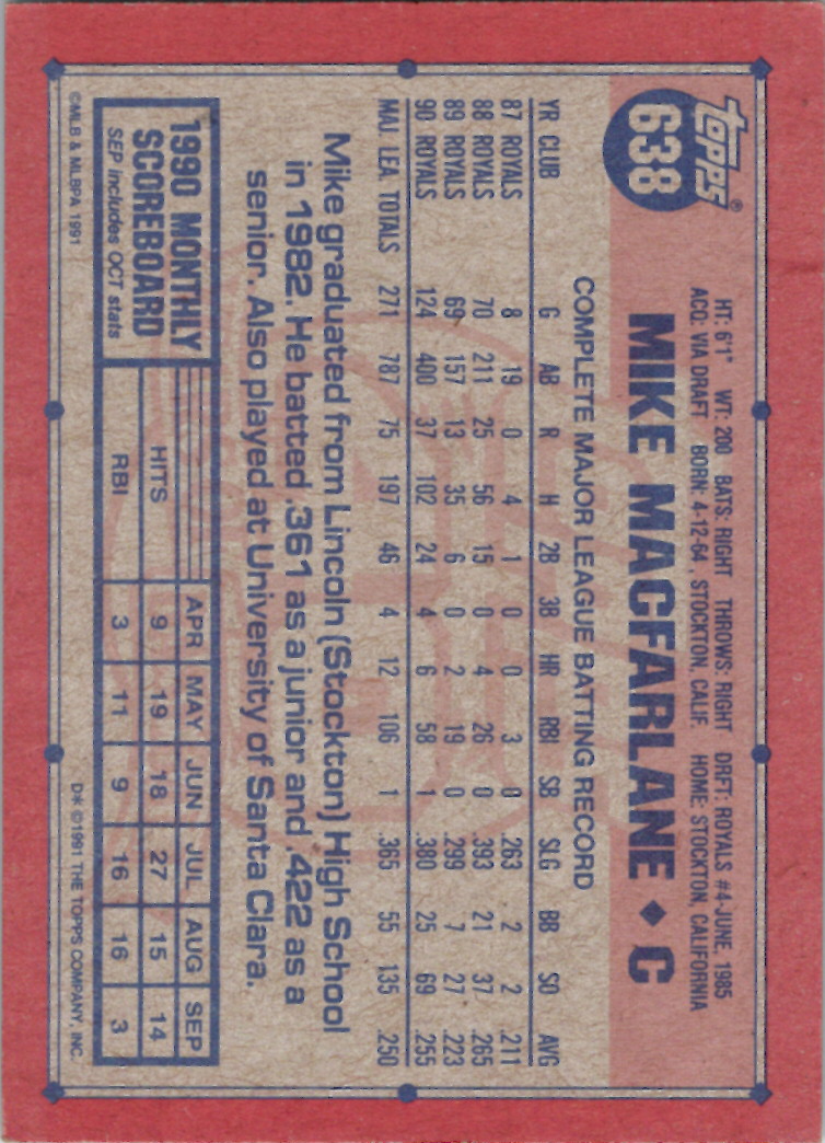 1991 Topps (Karten 751 bis 1000) - Bild 178 von 243