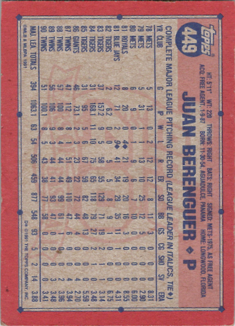 Topps 1991 (Karten 501 bis 750) - Bild 180 von 266