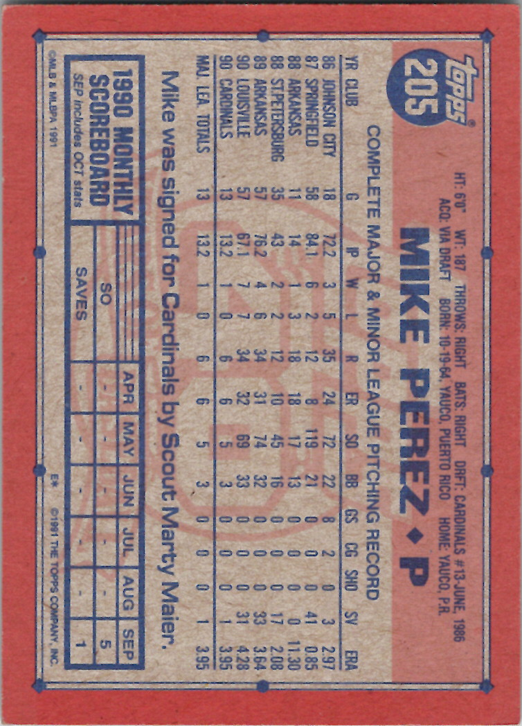 1991 Topps (Karten 251 bis 500) - Bild 48 von 222