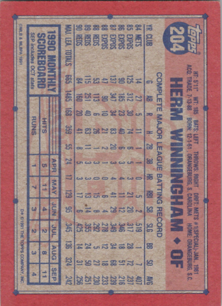 1991 Topps (Karten 251 bis 500) - Bild 46 von 222