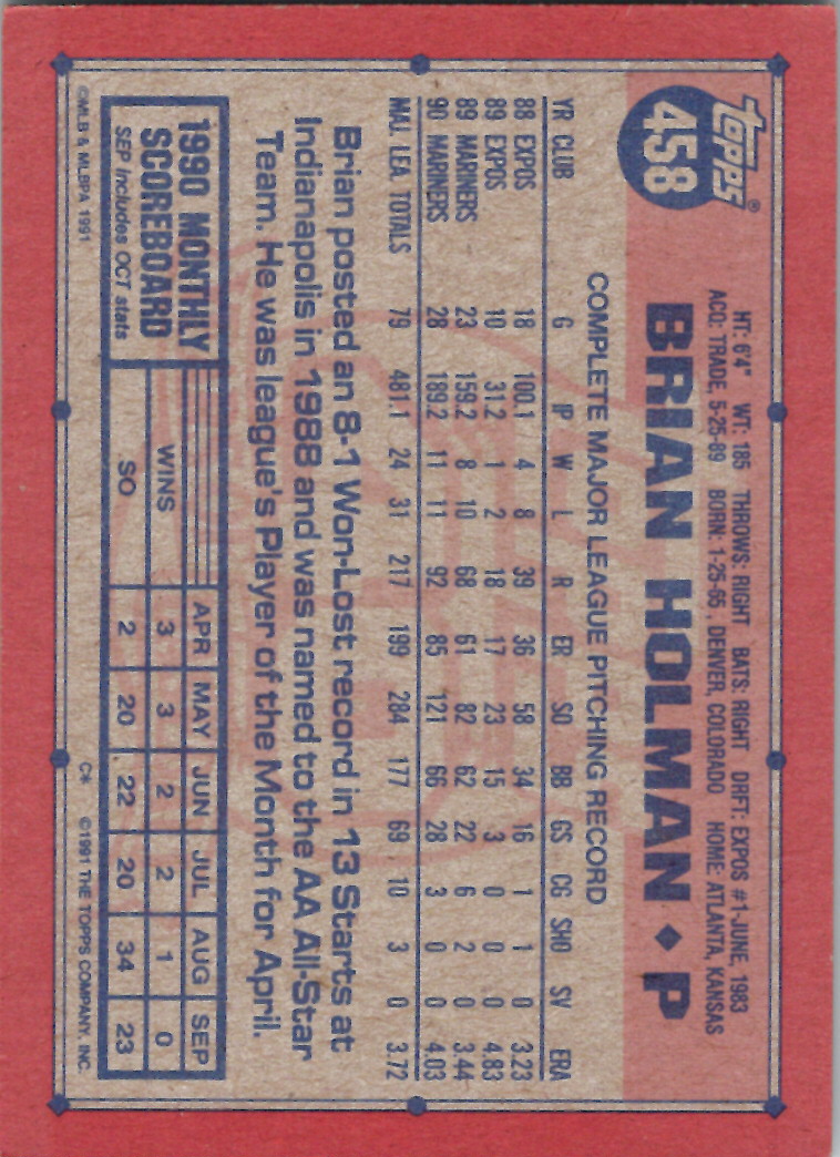 Topps 1991 (Karten 501 bis 750) - Bild 192 von 266