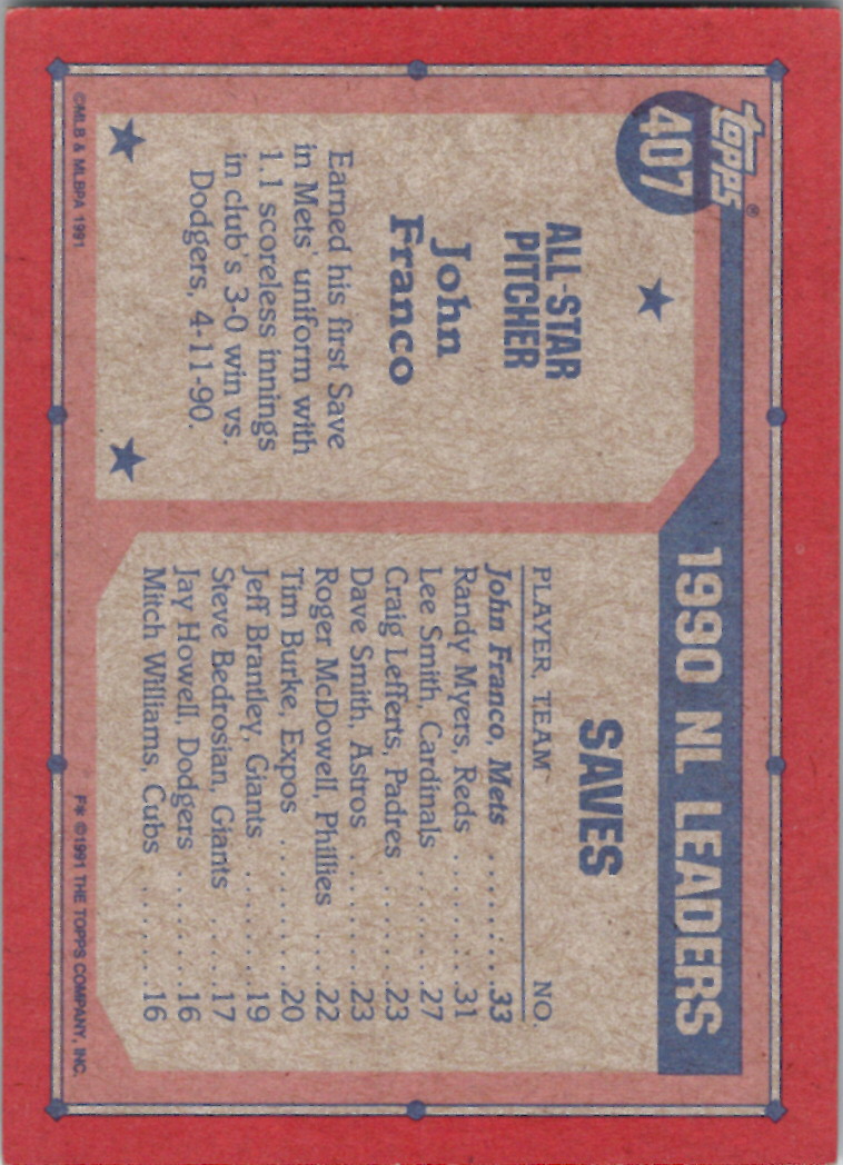 Topps 1991 (Karten 501 bis 750) - Bild 110 von 266