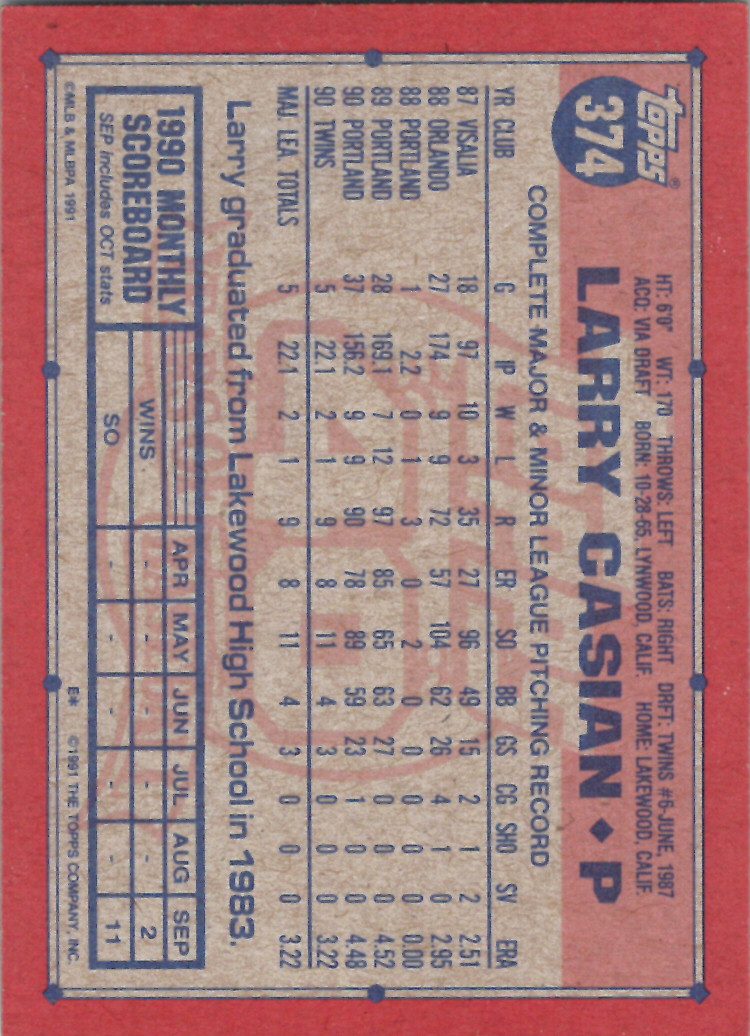 Topps 1991 (Karten 501 bis 750) - Bild 72 von 266