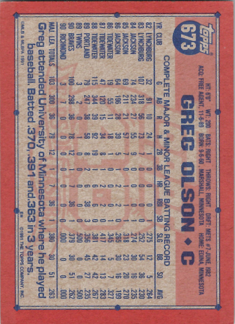 1991 Topps (Karten 751 bis 1000) - Bild 233 von 243