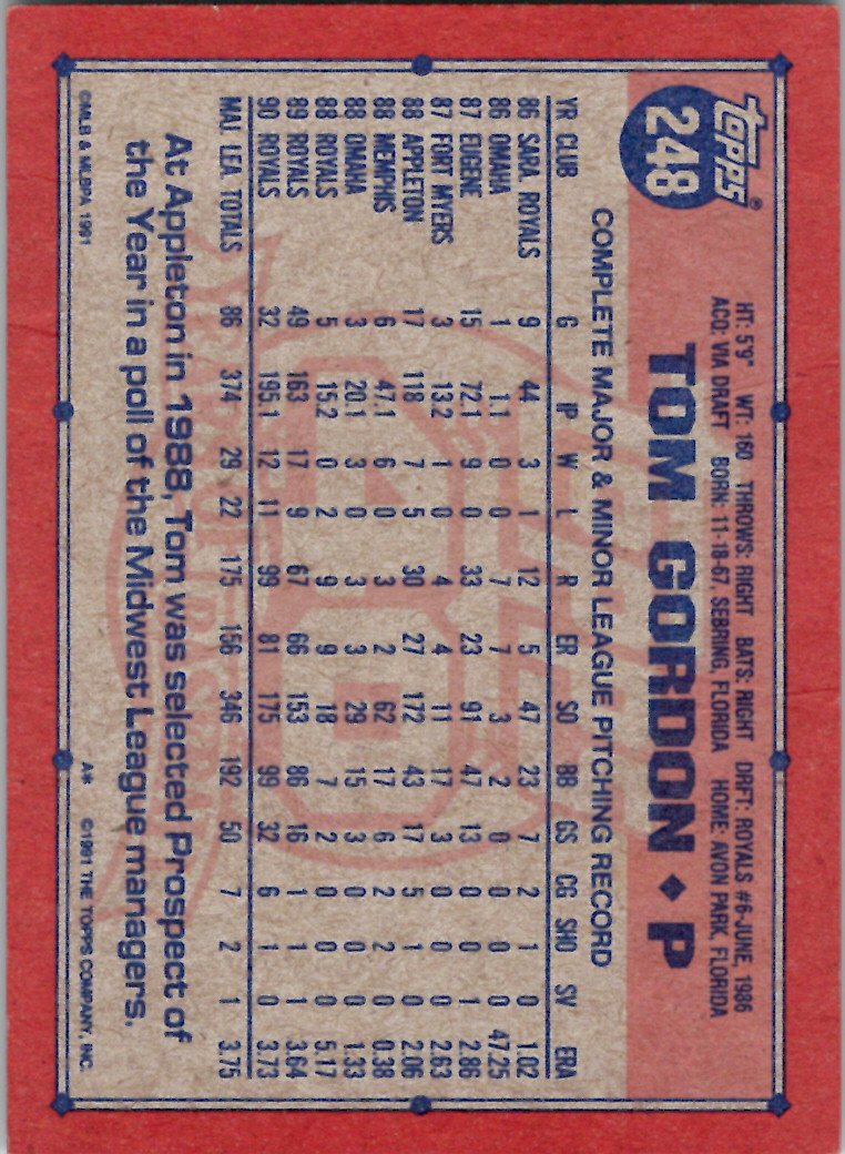 1991 Topps (Karten 251 bis 500) - Bild 110 von 222