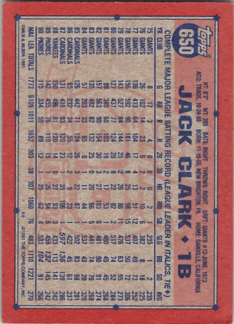 1991 Topps (Karten 751 bis 1000) - Bild 199 von 243
