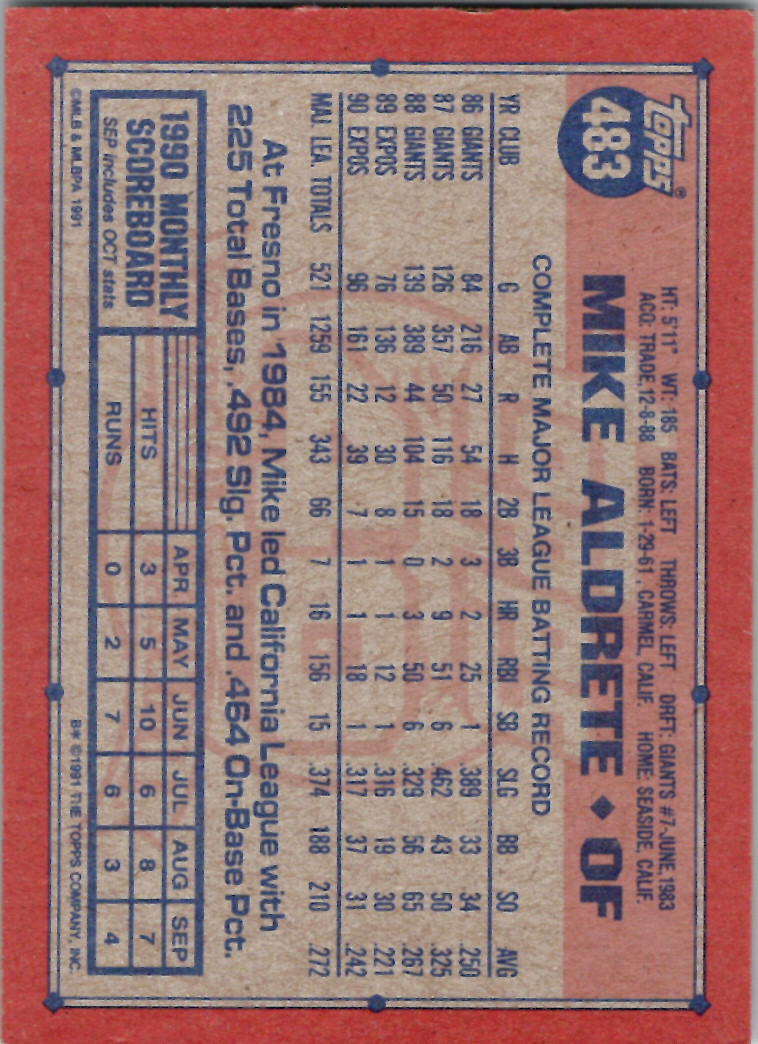 Topps 1991 (Karten 501 bis 750) - Bild 234 von 266