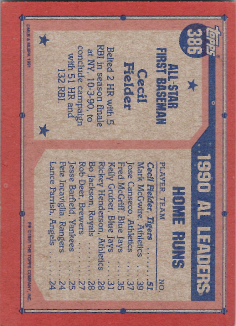 Topps 1991 (Karten 501 bis 750) - Bild 86 von 266