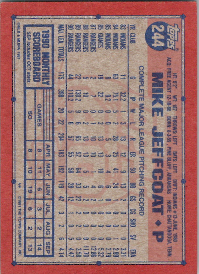 1991 Topps (Karten 251 bis 500) - Bild 106 von 222