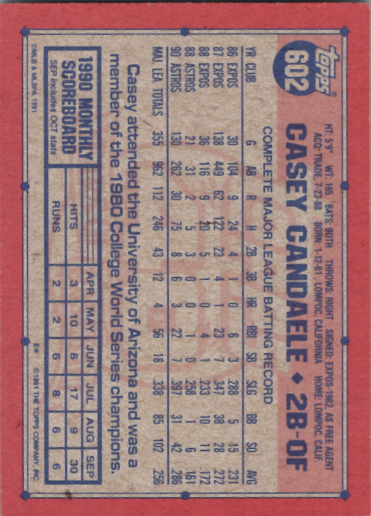 1991 Topps (Karten 751 bis 1000) - Bild 134 von 243
