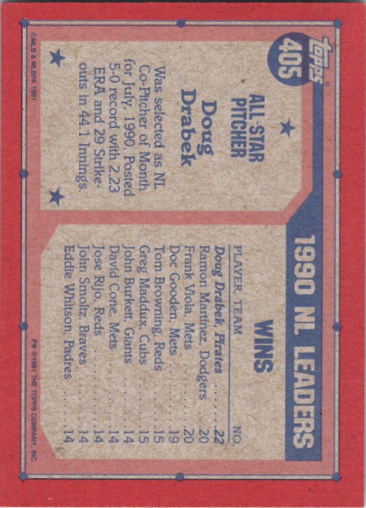 Topps 1991 (Karten 501 bis 750) - Bild 106 von 266