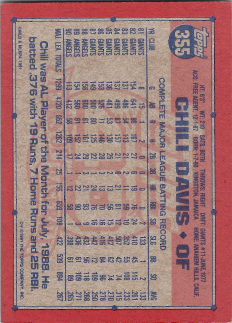 Topps 1991 (Karten 501 bis 750) - Bild 42 von 266