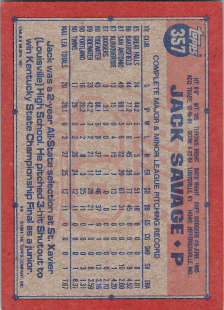 Topps 1991 (Karten 501 bis 750) - Bild 46 von 266