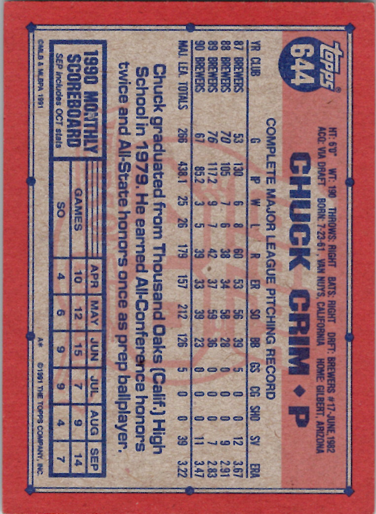 1991 Topps (Karten 751 bis 1000) - Bild 189 von 243