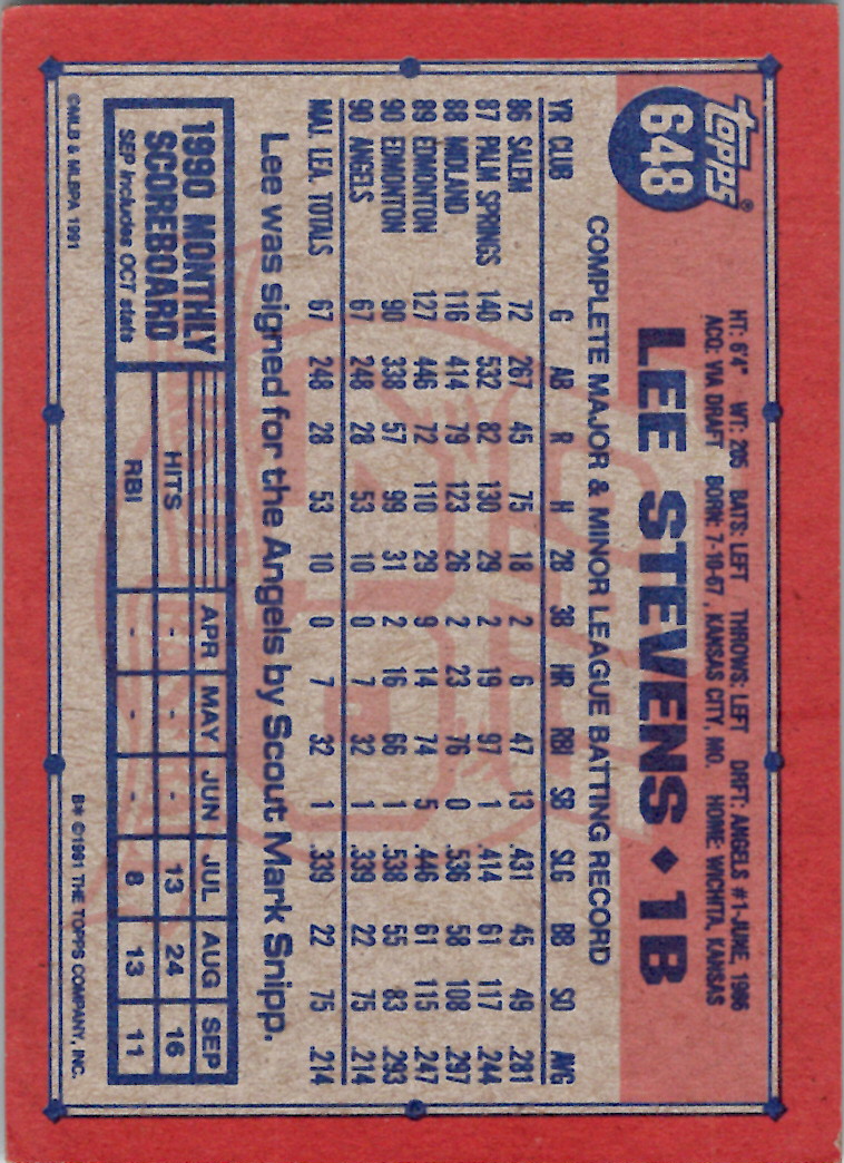 1991 Topps (Karten 751 bis 1000) - Bild 197 von 243