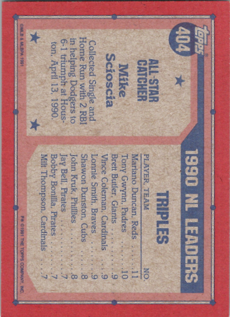 Topps 1991 (Karten 501 bis 750) - Bild 104 von 266