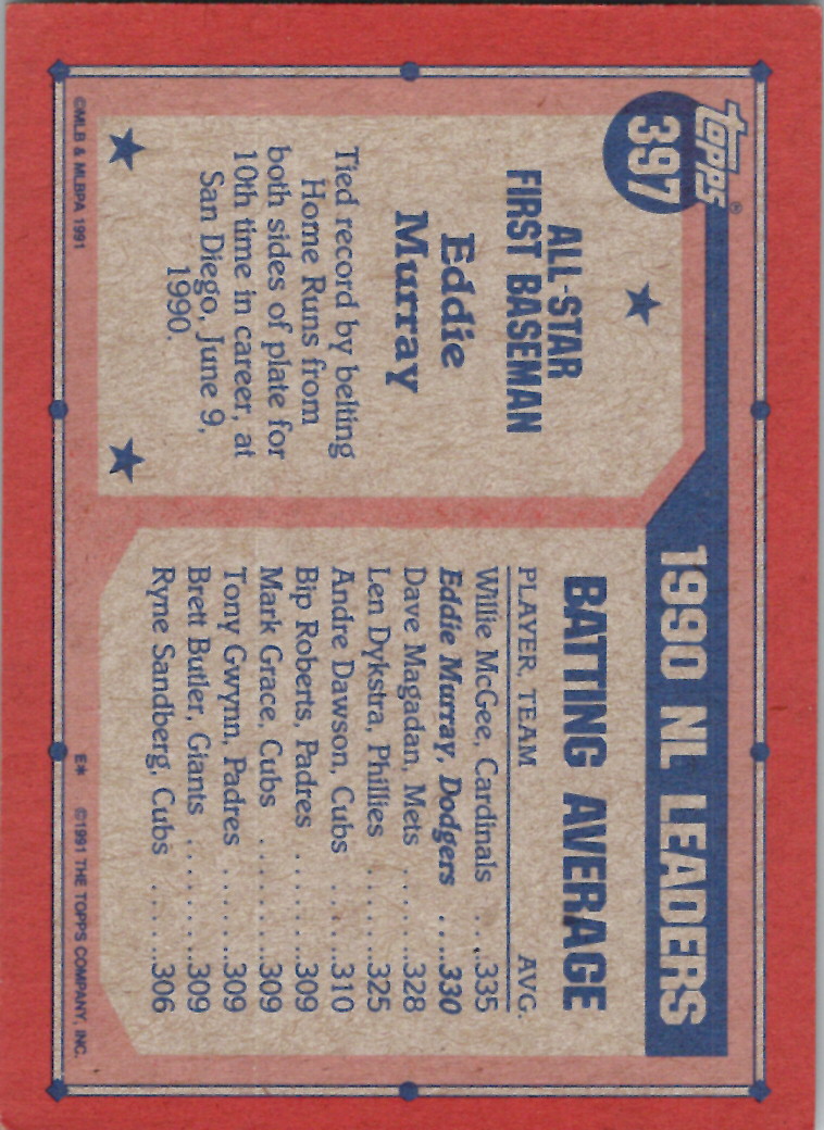 Topps 1991 (Karten 501 bis 750) - Bild 94 von 266