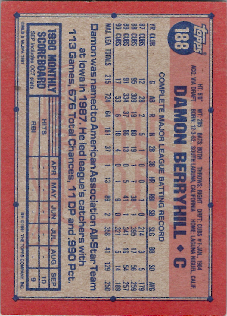 1991 Topps (Karten 251 bis 500) - Bild 22 von 222
