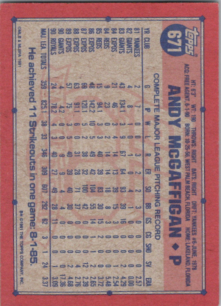 1991 Topps (Karten 751 bis 1000) - Bild 229 von 243