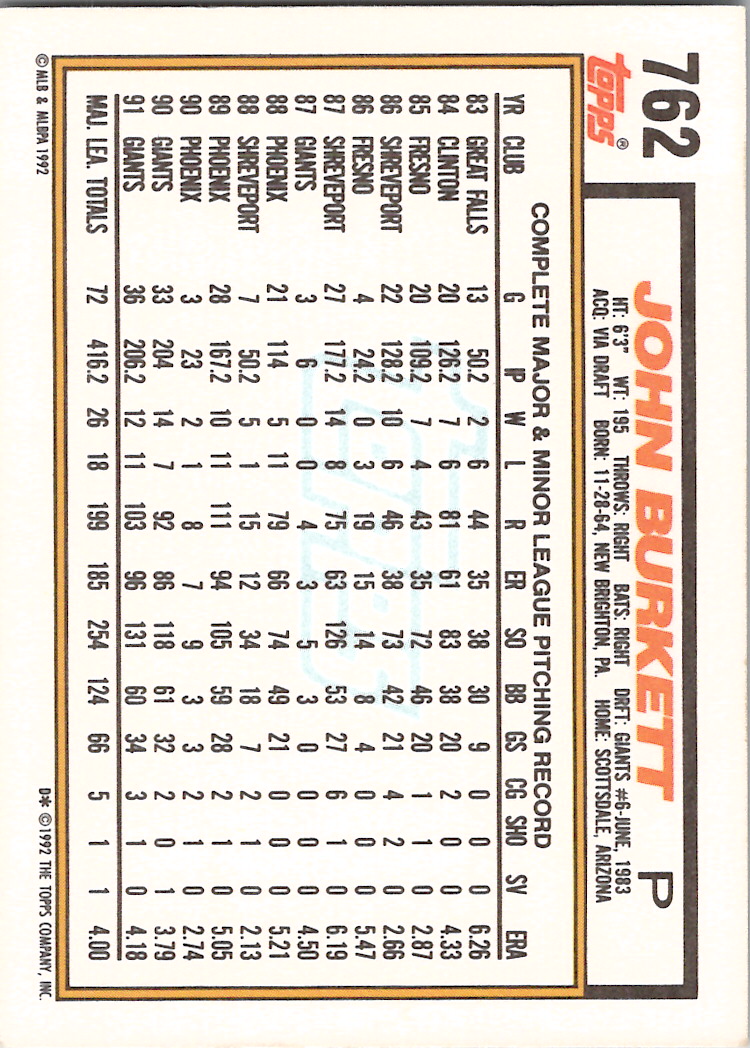 Topps 1991 (Karten 501 bis 750) - Bild 176 von 266
