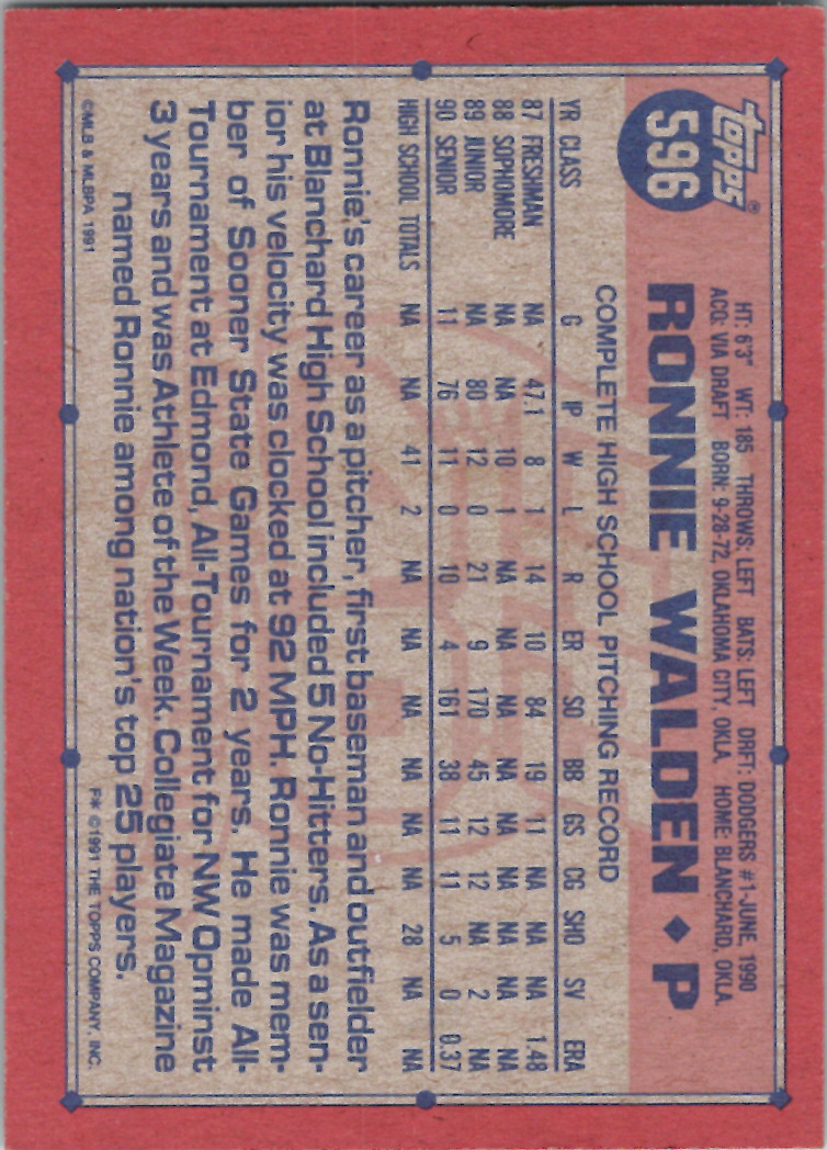 1991 Topps (Karten 751 bis 1000) - Bild 122 von 243