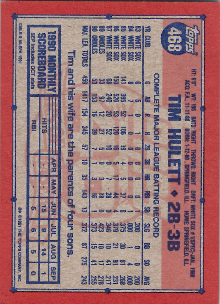 Topps 1991 (Karten 501 bis 750) - Bild 212 von 266