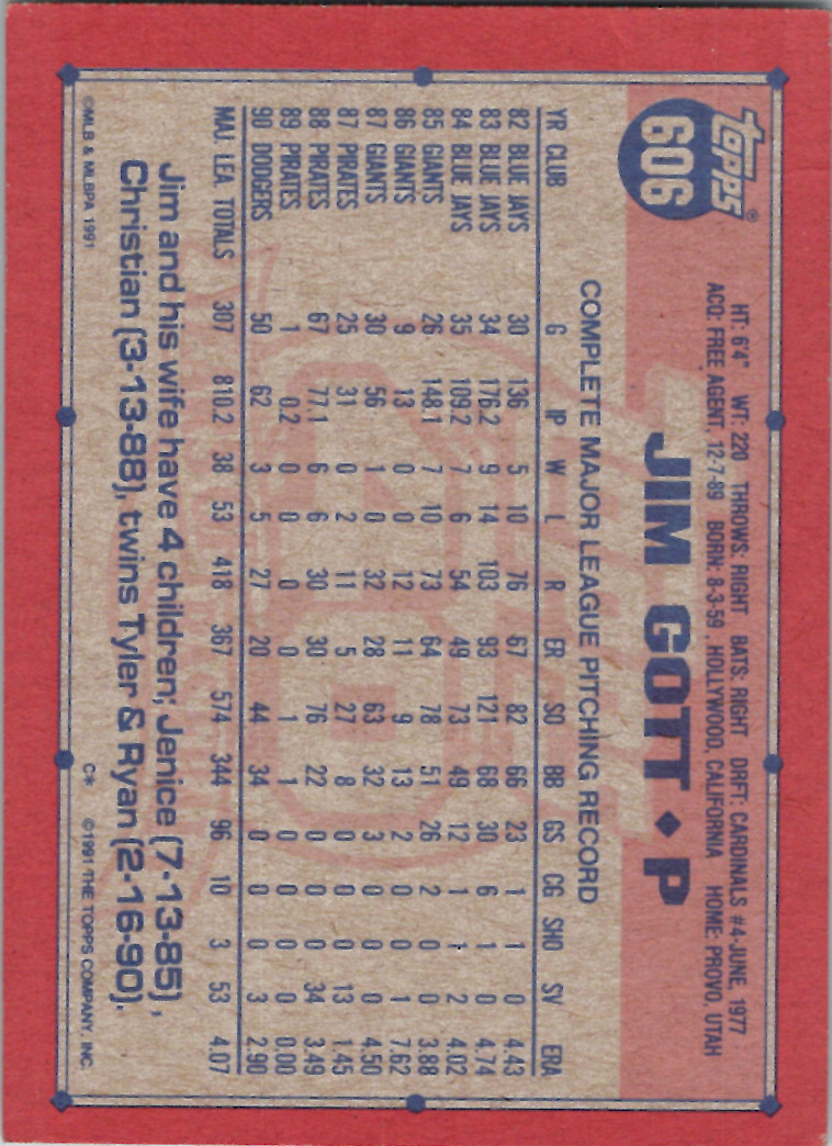 1991 Topps (Karten 751 bis 1000) - Bild 138 von 243