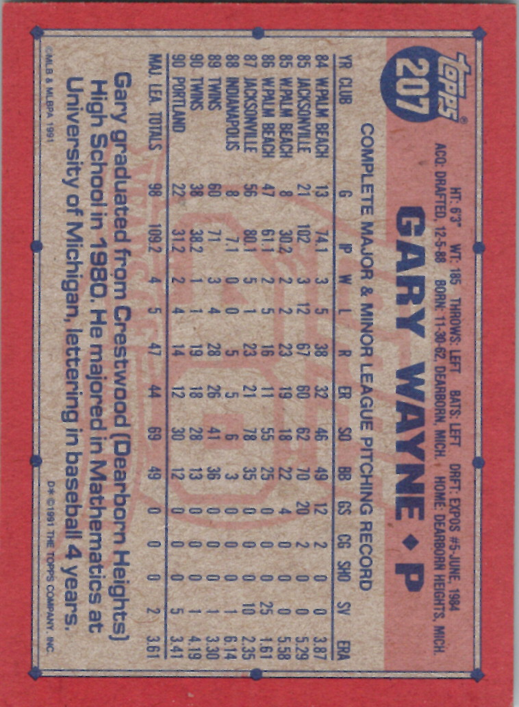 1991 Topps (Karten 251 bis 500) - Bild 52 von 222
