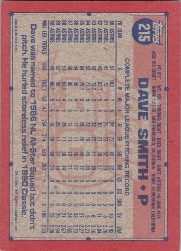 1991 Topps (Karten 251 bis 500) - Bild 64 von 222