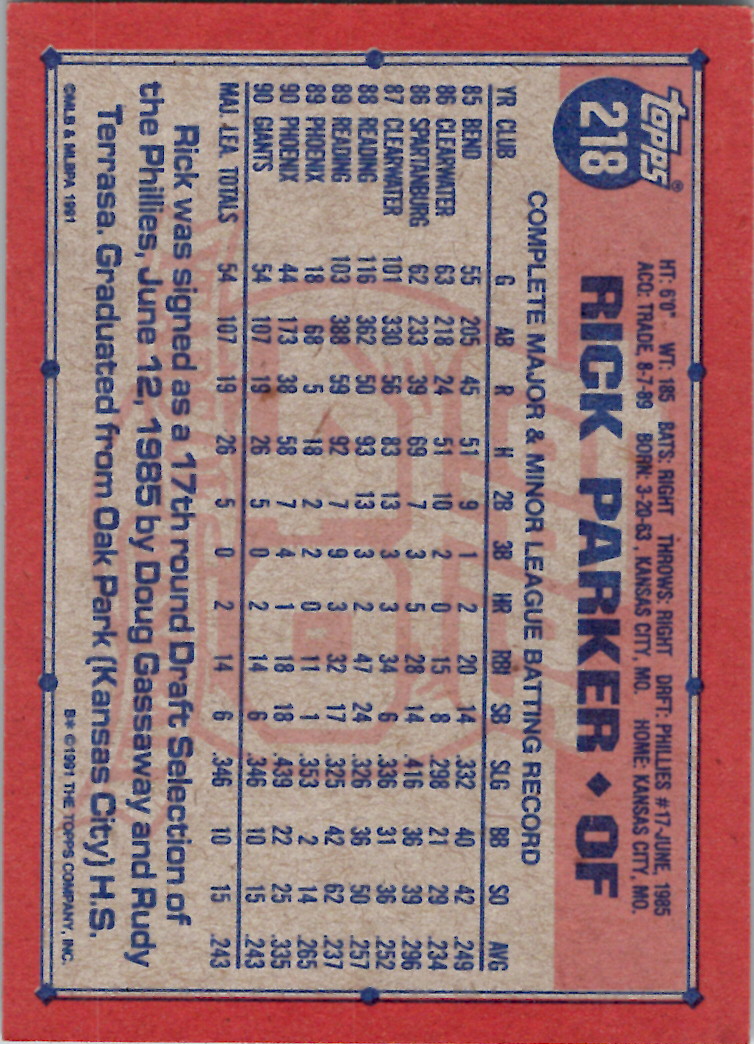 1991 Topps (Karten 251 bis 500) - Bild 68 von 222
