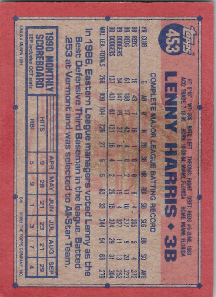 Topps 1991 (Karten 501 bis 750) - Bild 184 von 266