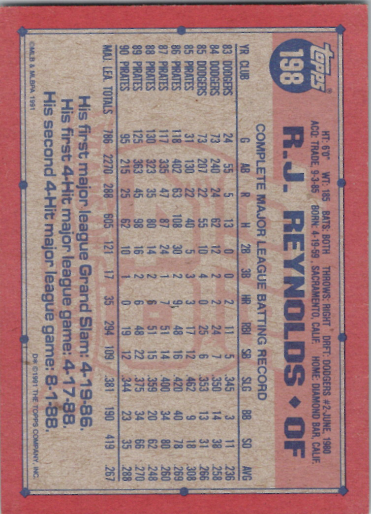 1991 Topps (Karten 251 bis 500) - Bild 34 von 222